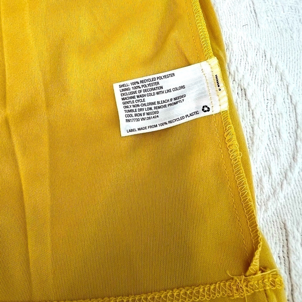 Wild Fable yellow halter spaghetti straps two tier dress Junior size L - Picture 8 of 8